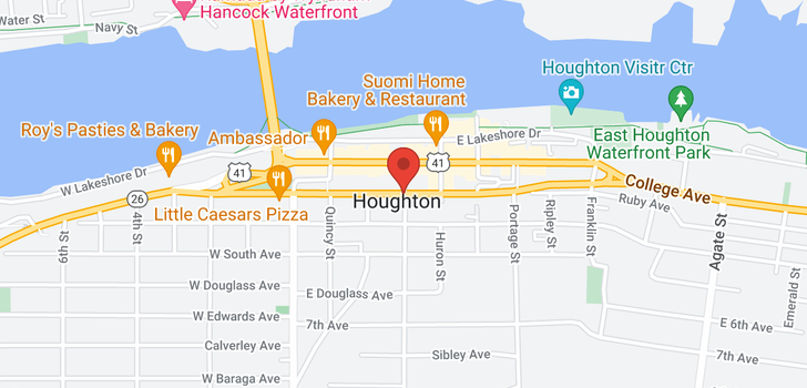 map of 92 HOUGHTON